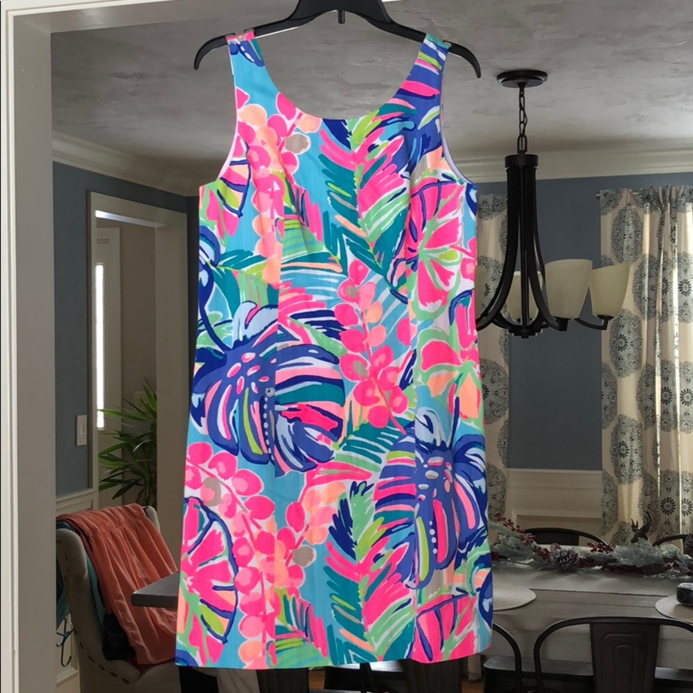 Lilly Pulitzer exotic garden shift dress size 8